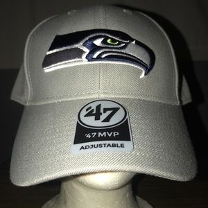 NFL Seattle Seahawks ‘47brand ‘47MVP ADJUSTABLE HAT grey NEW WITH TAGS